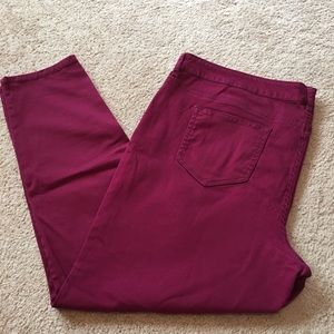 Maroon Stretch Jeans